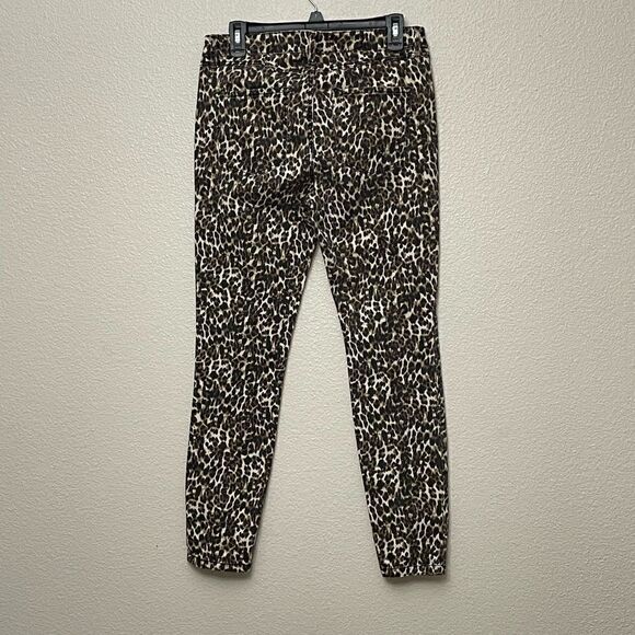 Kaari Blue Mid Rise Skinny Ankle Animal Print Jeans Size 10 - Picture 2 of 6